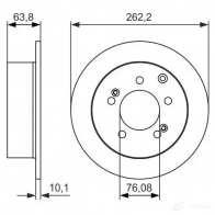 Тормозной диск BOSCH BD1640 0986479061 E1 90 R -02C0372/0125 339346 - Изображение 3