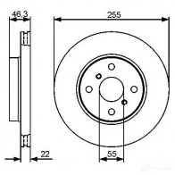 Тормозной диск BOSCH E1 90 R - 02C0349/0089 339673 BD1315 0986479430 - Изображение 4