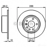 Тормозной диск BOSCH V80Z7RY 0986478436 B D367 338917 - Изображение 5
