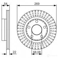 Тормозной диск BOSCH PB0PXB BD17 29 Audi A6 (C5) 2 Универсал 4.2 Quattro 299 л.с. 1998 – 2005 0986479a42