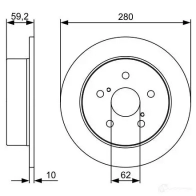 Тормозной диск BOSCH BD137 4 DSYNNT 0986479520 339749 - Изображение 5