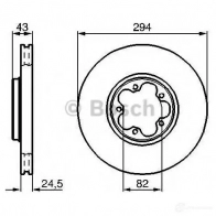 Тормозной диск BOSCH BD24 7 Q9ZABNY 0986478303 338840 - Изображение 5