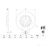 Тормозной диск BOSCH 1193479517 0986479e57 BD 2658 UU3SCA2 - Изображение 2