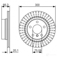 Тормозной диск BOSCH BD1633 0986479044 339329 E1 90 R -02C0359/0264 - Изображение 8