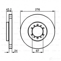 Тормозной диск BOSCH 339212 BD744 E1 90 R - 02C0074/0075 0986478844 - Изображение 6