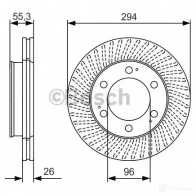Тормозной диск BOSCH SBZW2P 340308 B D2454 0986479d33 - Изображение 3