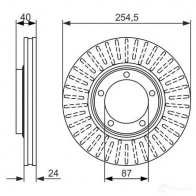 Тормозной диск BOSCH 0986479596 E1 90 R - 02C0349/0070 BD1439 Hyundai H1 Starex (A1) 1 Минивэн 2.5 TD 4WD 101 л.с. 2001 – 2004