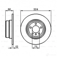Тормозной диск BOSCH BD104 6 0986479167 BBWXM2 339440 - Изображение 5