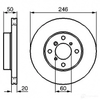 Тормозной диск BOSCH B D741 339209 OIB5IWU 0986478841 - Изображение 2
