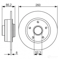 Тормозной диск BOSCH 339893 0986479684 BD152 1 YVDPX7 - Изображение 8