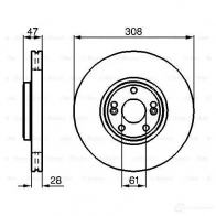 Тормозной диск BOSCH 0986479199 BD1 068 339463 79PB1 - Изображение 2