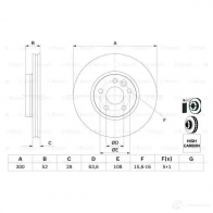 Тормозной диск BOSCH E1 90 R -02C0348/0026 BD1139 339519 0986479261 - Изображение 4