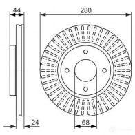 Тормозной диск BOSCH OSKJV BD 1568 0986479737 339943 - Изображение 5