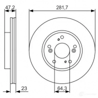 Тормозной диск BOSCH TATKHSZ 340450 0986479s47 BD 1921 - Изображение 6