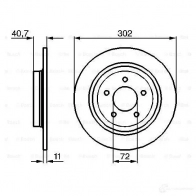 Тормозной диск BOSCH 0986479233 E1 90 R - 02C0100/0168 339492 BD1099 - Изображение 5