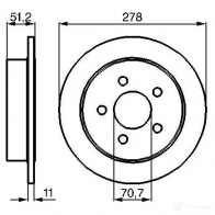 Тормозной диск BOSCH 0986478487 H63X36A 338962 BD41 5