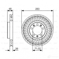 Тормозной диск BOSCH 340254 0986479c33 BD 2172 D8N0W - Изображение 5