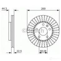 Тормозной диск BOSCH BD1609 339985 E1 90 R -02C0348/0258 0986479779 - Изображение 6
