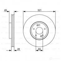 Тормозной диск BOSCH BD13 83 0986479536 339761 4RH5P - Изображение 6