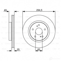 Тормозной диск BOSCH BD1402 339782 0986479559 E1 90 R - 02C0074/0327 - Изображение 6