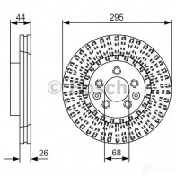 Тормозной диск BOSCH 340292 0986479d16 BD 2437 GT7R6 - Изображение 3