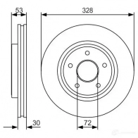 Тормозной диск BOSCH 006UG 0986479r48 BD17 83 340359 - Изображение 3
