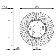 Тормозной диск BOSCH E1 90R-02C0074/0665 340420 BD1990 0986479s14 - Изображение 5
