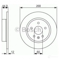 Тормозной диск BOSCH 1193479393 BD2196 E1 90 R -02C0371/0142 0986479c57 - Изображение 5