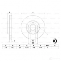 Тормозной диск BOSCH 0986479069 339353 E1 90 R - 02C0074/0051 BD1006 - Изображение 4