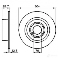 Тормозной диск BOSCH 0986478497 LPJ2RZ BD 423 338970 - Изображение 3