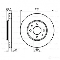 Тормозной диск BOSCH BD2038 E1 90 R - 02C0289/0261 1193479228 0986479b37 - Изображение 6