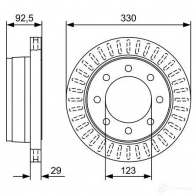 Тормозной диск BOSCH GNXVCF8 0986479w25 BD258 2 Chevrolet Silverado 1 (GMT800) 1500 Пикап 2д 6.0 AWD 305 л.с. 1999 – 2007