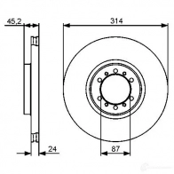 Тормозной диск BOSCH 339710 BD 1273 0986479469 OZKMJC - Изображение 2