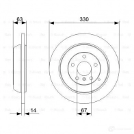 Тормозной диск BOSCH 339582 0986479330 BD118 3 OVV88L - Изображение 3