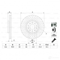 Тормозной диск BOSCH LTDQYP B D1567 339941 0986479735 - Изображение 6
