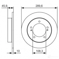 Тормозной диск BOSCH 0986479b09 FWYQV9 BD 2010 340234 - Изображение 2