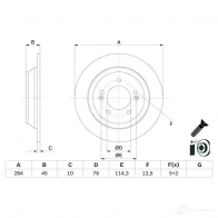 Тормозной диск BOSCH IP C2WDN 0986479g28 1438327825