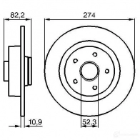 Тормозной диск BOSCH 339153 CD1120 0986478744 B D657 - Изображение 7