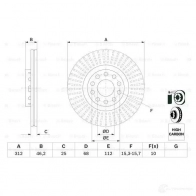Тормозной диск BOSCH 339342 BD996 0986479057 E1 90 R -02C0381/0162 - Изображение 5