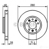 Тормозной диск BOSCH 339524 VD758 BD 1144 0986479266 - Изображение 5