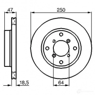 Тормозной диск BOSCH Suzuki Swift BD46 3 0986478540 WOW2BM0