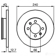 Тормозной диск BOSCH 339193 T7CGXC 0986478819 BD7 22