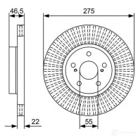 Тормозной диск BOSCH 0986479w13 4KFYS BD 2570 1193480159