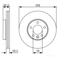 Тормозной диск BOSCH 8OHSX62 340392 BD188 0 0986479r84 - Изображение 6