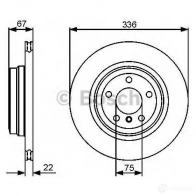 Тормозной диск BOSCH 339682 0986479439 BD128 0 LL031 - Изображение 6