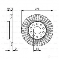 Тормозной диск BOSCH 0986479c47 340266 BD 2186 E1 90 R -02C0348/0213 - Изображение 5