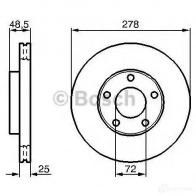 Тормозной диск BOSCH 1193479408 0986479c68 BD2207 E1 90 R - 02C0074/0307 - Изображение 6