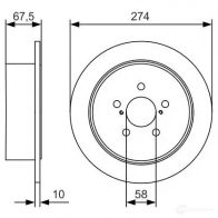 Тормозной диск BOSCH 0986479a82 340211 BD 2142 BD2142