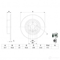 Тормозной диск BOSCH 0986479e58 BD 2659 1425140900 CZUQ6V