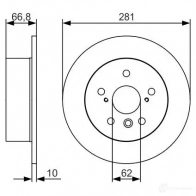 Тормозной диск BOSCH 340320 0986479r06 E1 90R-02C0357/0143 BD1741 - Изображение 6